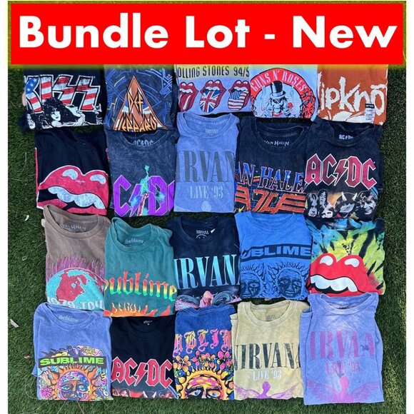 Unbranded Other - Music Band Hard Rock Concert T-Shirt Men's Mystery Bundle Lot of 5 Tee